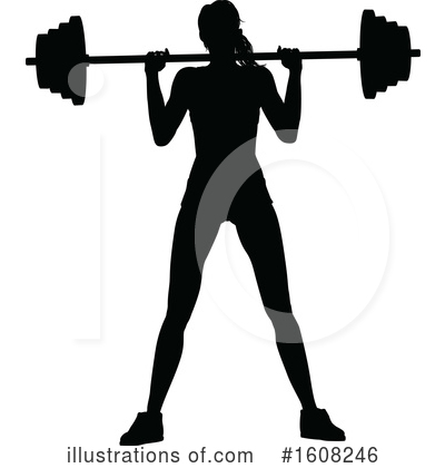Weightlifting Clipart #1608246 by AtStockIllustration