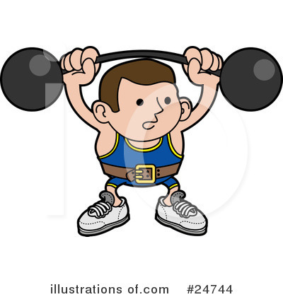 Weightlifting Clipart #24744 by AtStockIllustration