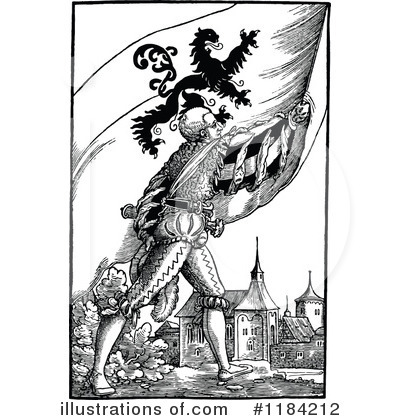 Royalty-Free (RF) Flag Clipart Illustration by Prawny Vintage - Stock Sample #1184212