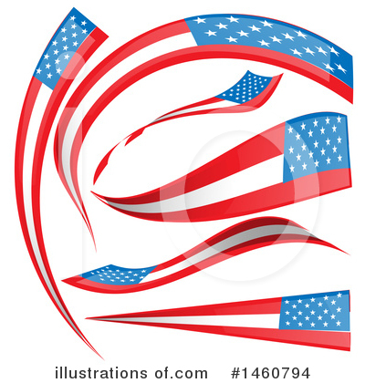 American Flag Clipart #1460794 by Domenico Condello