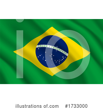 Brazilian Flag Clipart #1733000 by Vector Tradition SM