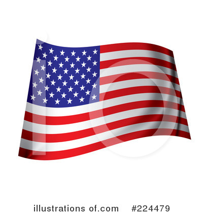 American Flag Clipart #224479 by michaeltravers