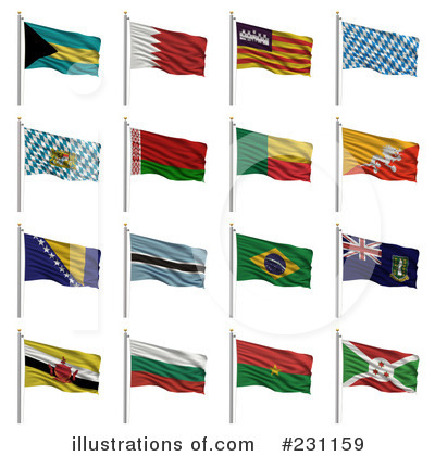 Royalty-Free (RF) Flag Clipart Illustration by stockillustrations - Stock Sample #231159
