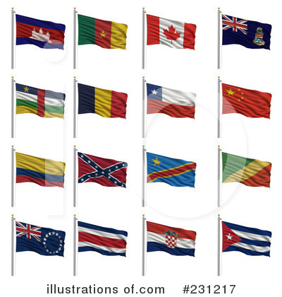 Royalty-Free (RF) Flag Clipart Illustration by stockillustrations - Stock Sample #231217