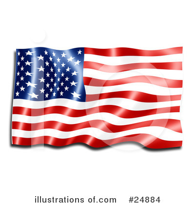 American Flags Clipart #24884 by KJ Pargeter