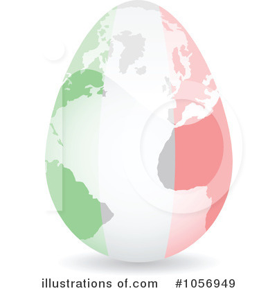 Royalty-Free (RF) Flag Egg Globe Clipart Illustration by Andrei Marincas - Stock Sample #1056949