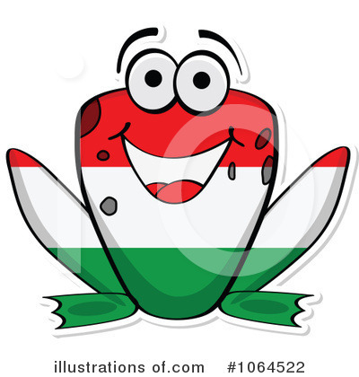 Royalty-Free (RF) Flag Frog Clipart Illustration by Andrei Marincas - Stock Sample #1064522