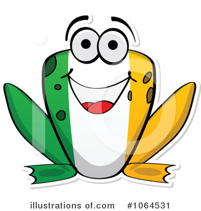 Royalty-Free (RF) Flag Frog Clipart Illustration by Andrei Marincas - Stock Sample #1064531