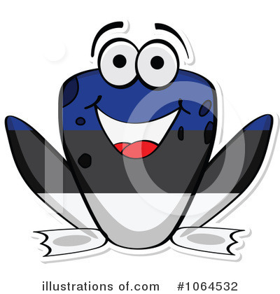 Royalty-Free (RF) Flag Frog Clipart Illustration by Andrei Marincas - Stock Sample #1064532