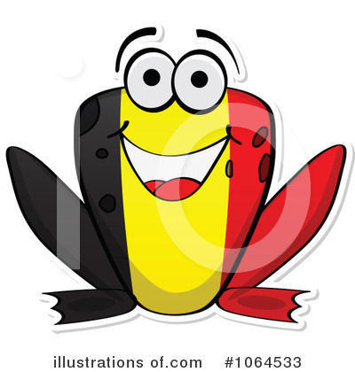 Royalty-Free (RF) Flag Frog Clipart Illustration by Andrei Marincas - Stock Sample #1064533