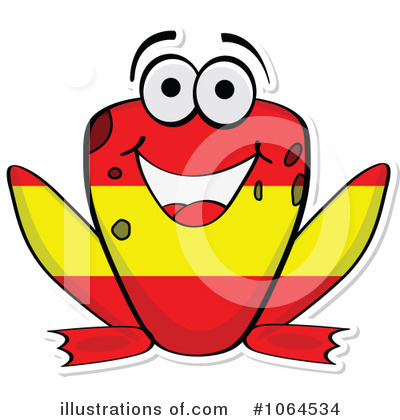 Royalty-Free (RF) Flag Frog Clipart Illustration by Andrei Marincas - Stock Sample #1064534