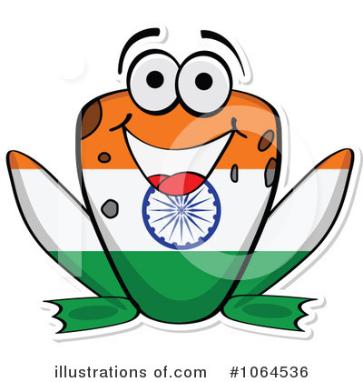 Royalty-Free (RF) Flag Frog Clipart Illustration by Andrei Marincas - Stock Sample #1064536