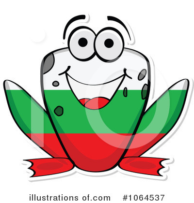 Royalty-Free (RF) Flag Frog Clipart Illustration by Andrei Marincas - Stock Sample #1064537