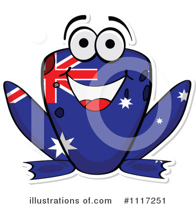 Royalty-Free (RF) Flag Frog Clipart Illustration by Andrei Marincas - Stock Sample #1117251