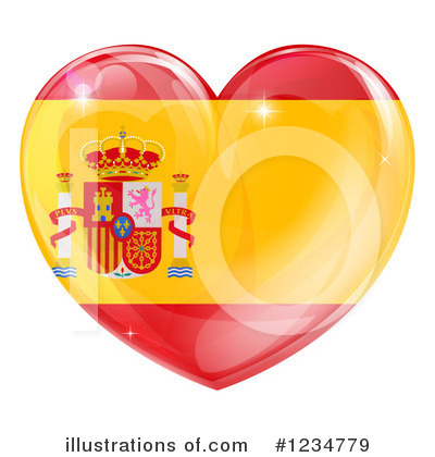 Royalty-Free (RF) Flag Heart Clipart Illustration by AtStockIllustration - Stock Sample #1234779
