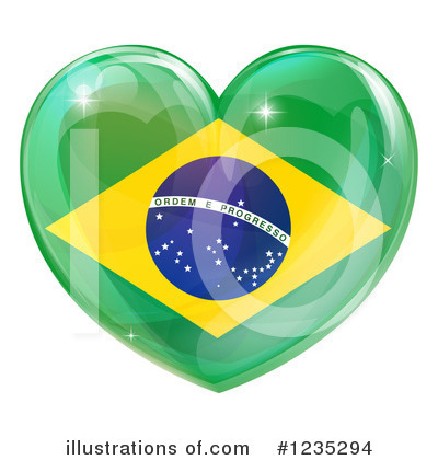 Royalty-Free (RF) Flag Heart Clipart Illustration by AtStockIllustration - Stock Sample #1235294