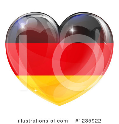Flag Heart Clipart #1235922 by AtStockIllustration