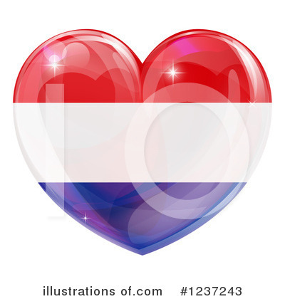Royalty-Free (RF) Flag Heart Clipart Illustration by AtStockIllustration - Stock Sample #1237243