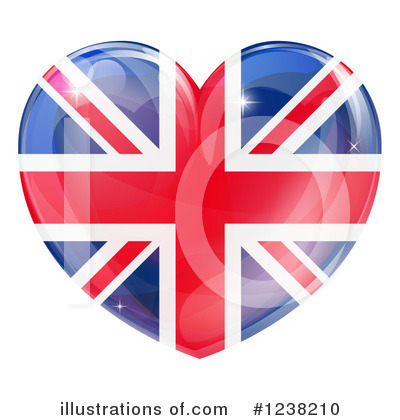 Heart Flag Clipart #1238210 by AtStockIllustration