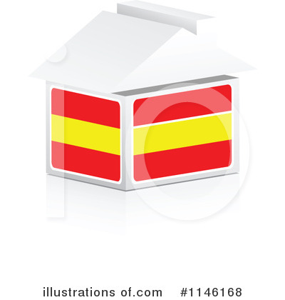 Royalty-Free (RF) Flag House Clipart Illustration by Andrei Marincas - Stock Sample #1146168