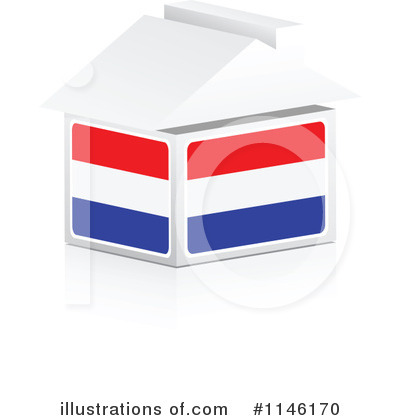 Royalty-Free (RF) Flag House Clipart Illustration by Andrei Marincas - Stock Sample #1146170