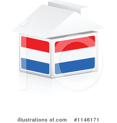 Royalty-Free (RF) Flag House Clipart Illustration by Andrei Marincas - Stock Sample #1146171
