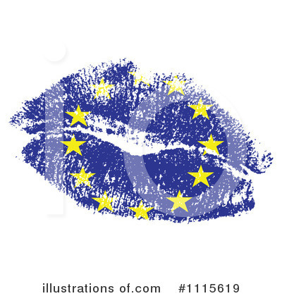 Royalty-Free (RF) Flag Kiss Clipart Illustration by Andrei Marincas - Stock Sample #1115619