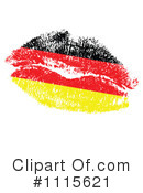 Flag Kiss Clipart #1115621 by Andrei Marincas