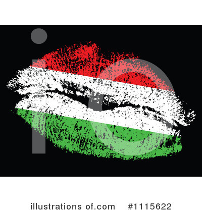 Royalty-Free (RF) Flag Kiss Clipart Illustration by Andrei Marincas - Stock Sample #1115622