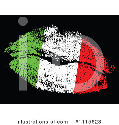 Royalty-Free (RF) Flag Kiss Clipart Illustration by Andrei Marincas - Stock Sample #1115623