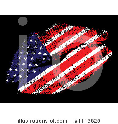 Royalty-Free (RF) Flag Kiss Clipart Illustration by Andrei Marincas - Stock Sample #1115625