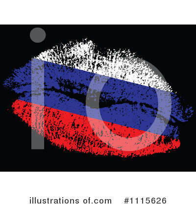 Royalty-Free (RF) Flag Kiss Clipart Illustration by Andrei Marincas - Stock Sample #1115626
