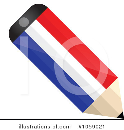 Royalty-Free (RF) Flag Pencil Clipart Illustration by Andrei Marincas - Stock Sample #1059021