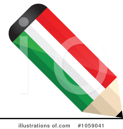Royalty-Free (RF) Flag Pencil Clipart Illustration by Andrei Marincas - Stock Sample #1059041