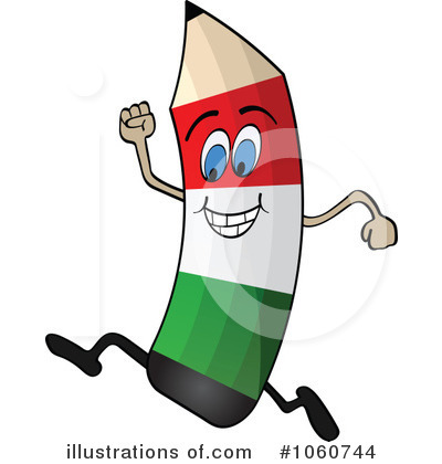 Flag Pencil Clipart #1060744 by Andrei Marincas