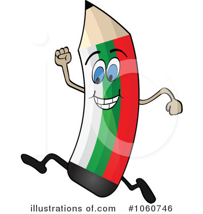 Royalty-Free (RF) Flag Pencil Clipart Illustration by Andrei Marincas - Stock Sample #1060746