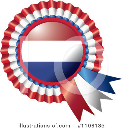 Royalty-Free (RF) Flag Rosette Clipart Illustration by MilsiArt - Stock Sample #1108135