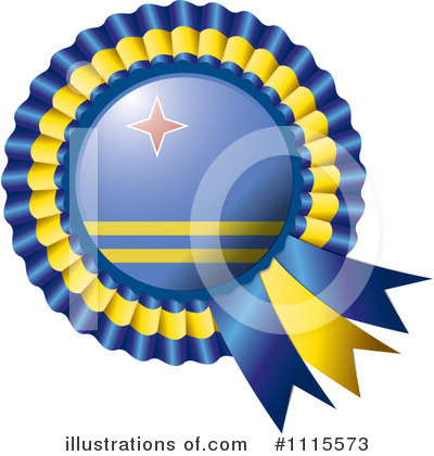 Royalty-Free (RF) Flag Rosette Clipart Illustration by MilsiArt - Stock Sample #1115573