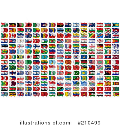 Royalty-Free (RF) Flags Clipart Illustration by stockillustrations - Stock Sample #210499