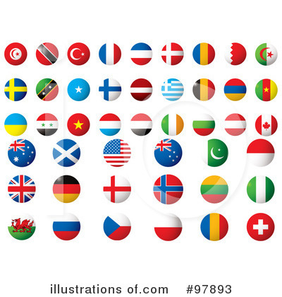 Royalty-Free (RF) Flags Clipart Illustration by michaeltravers - Stock Sample #97893