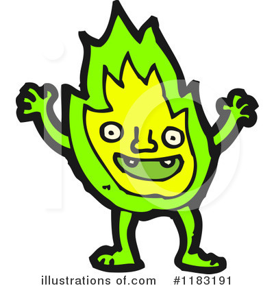 Royalty-Free (RF) Flame Clipart Illustration by lineartestpilot - Stock Sample #1183191