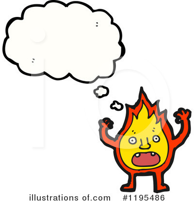 Royalty-Free (RF) Flame Clipart Illustration by lineartestpilot - Stock Sample #1195486