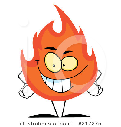 Royalty-Free (RF) Flame Clipart Illustration by Hit Toon - Stock Sample #217275