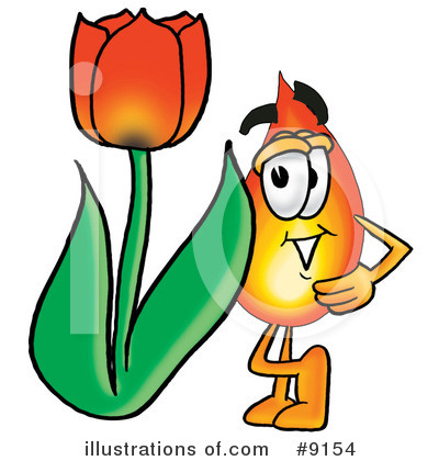 Royalty-Free (RF) Flame Clipart Illustration by Mascot Junction - Stock Sample #9154