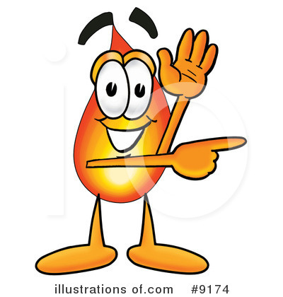 Royalty-Free (RF) Flame Clipart Illustration by Mascot Junction - Stock Sample #9174
