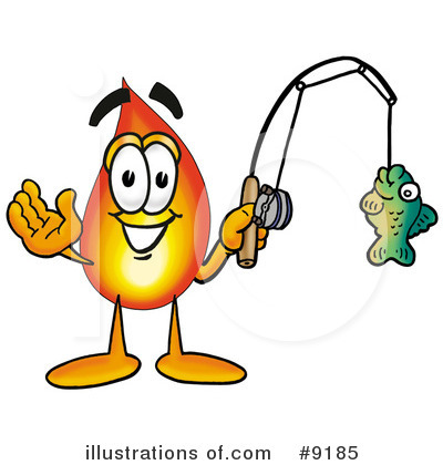 Royalty-Free (RF) Flame Clipart Illustration by Mascot Junction - Stock Sample #9185