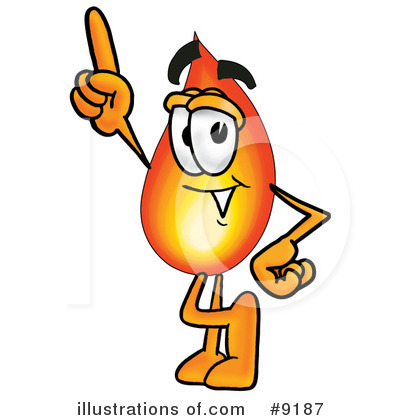 Royalty-Free (RF) Flame Clipart Illustration by Mascot Junction - Stock Sample #9187