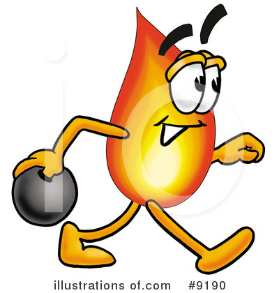 Royalty-Free (RF) Flame Clipart Illustration by Mascot Junction - Stock Sample #9190