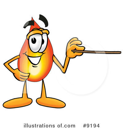 Royalty-Free (RF) Flame Clipart Illustration by Mascot Junction - Stock Sample #9194