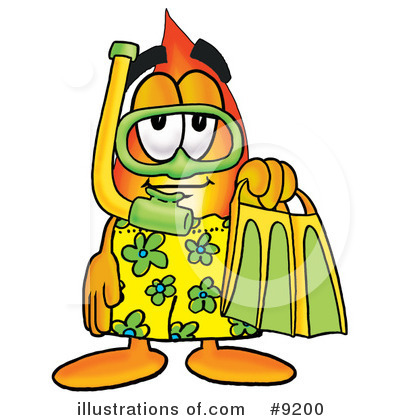Royalty-Free (RF) Flame Clipart Illustration by Mascot Junction - Stock Sample #9200